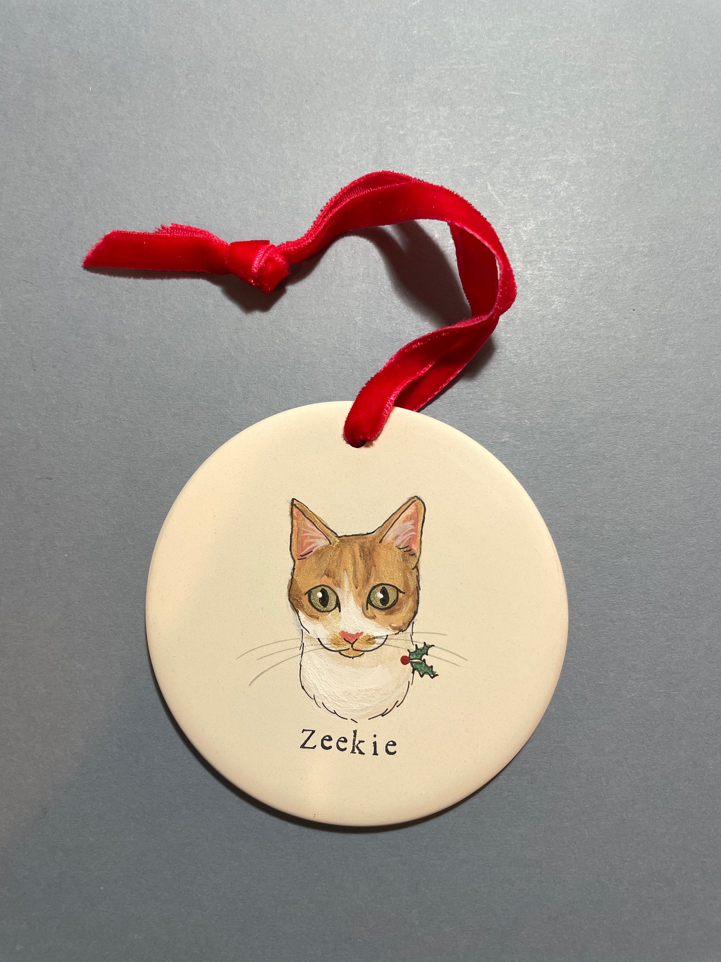 Cat Portrait Flat Bauble