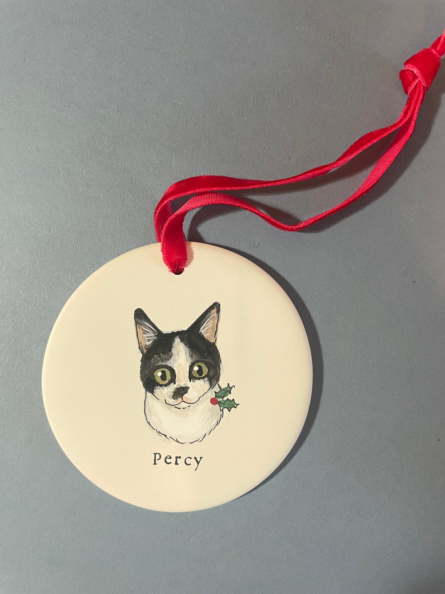 Cat Portrait Flat Bauble