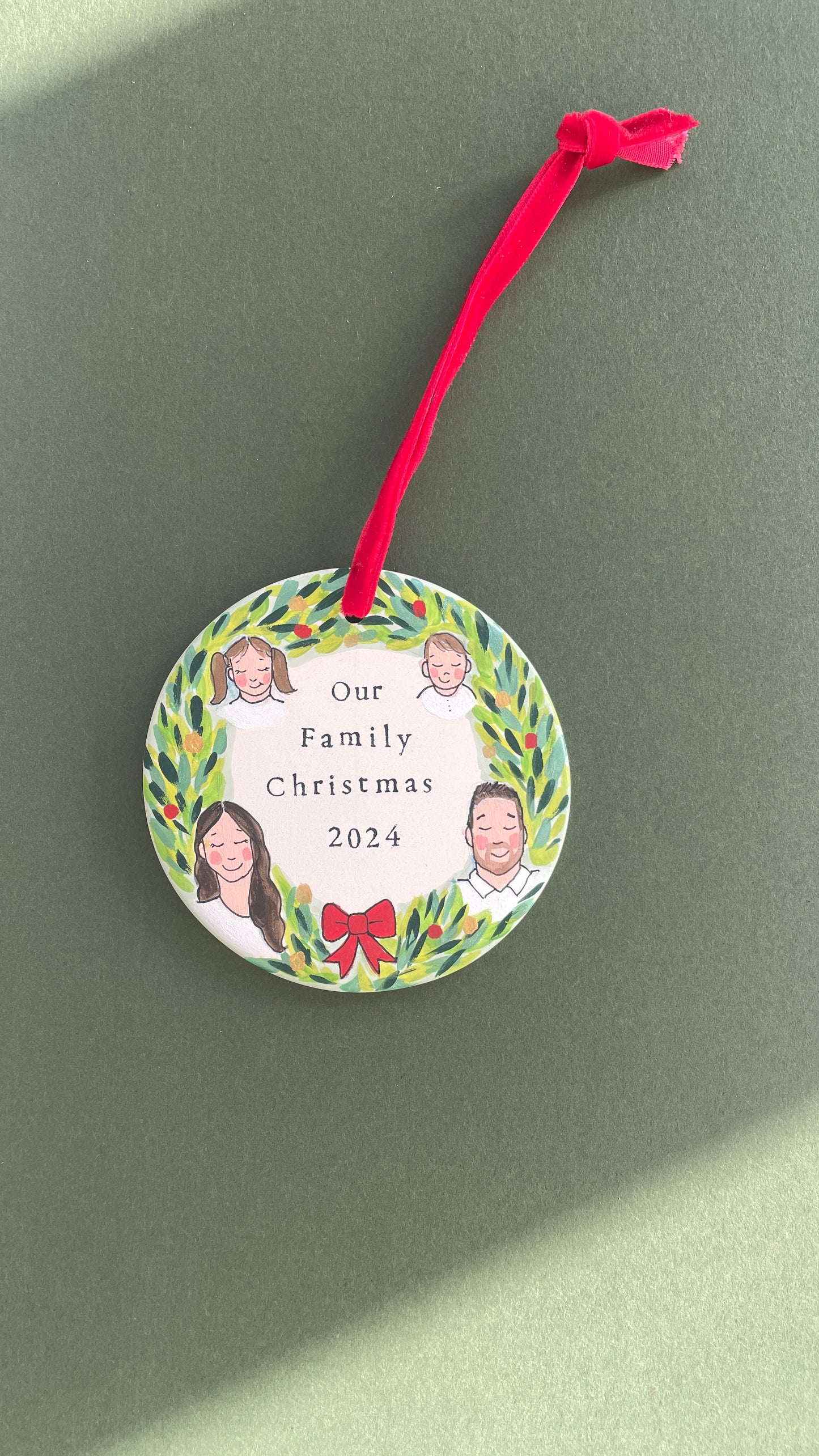 Family Portrait Flat Bauble