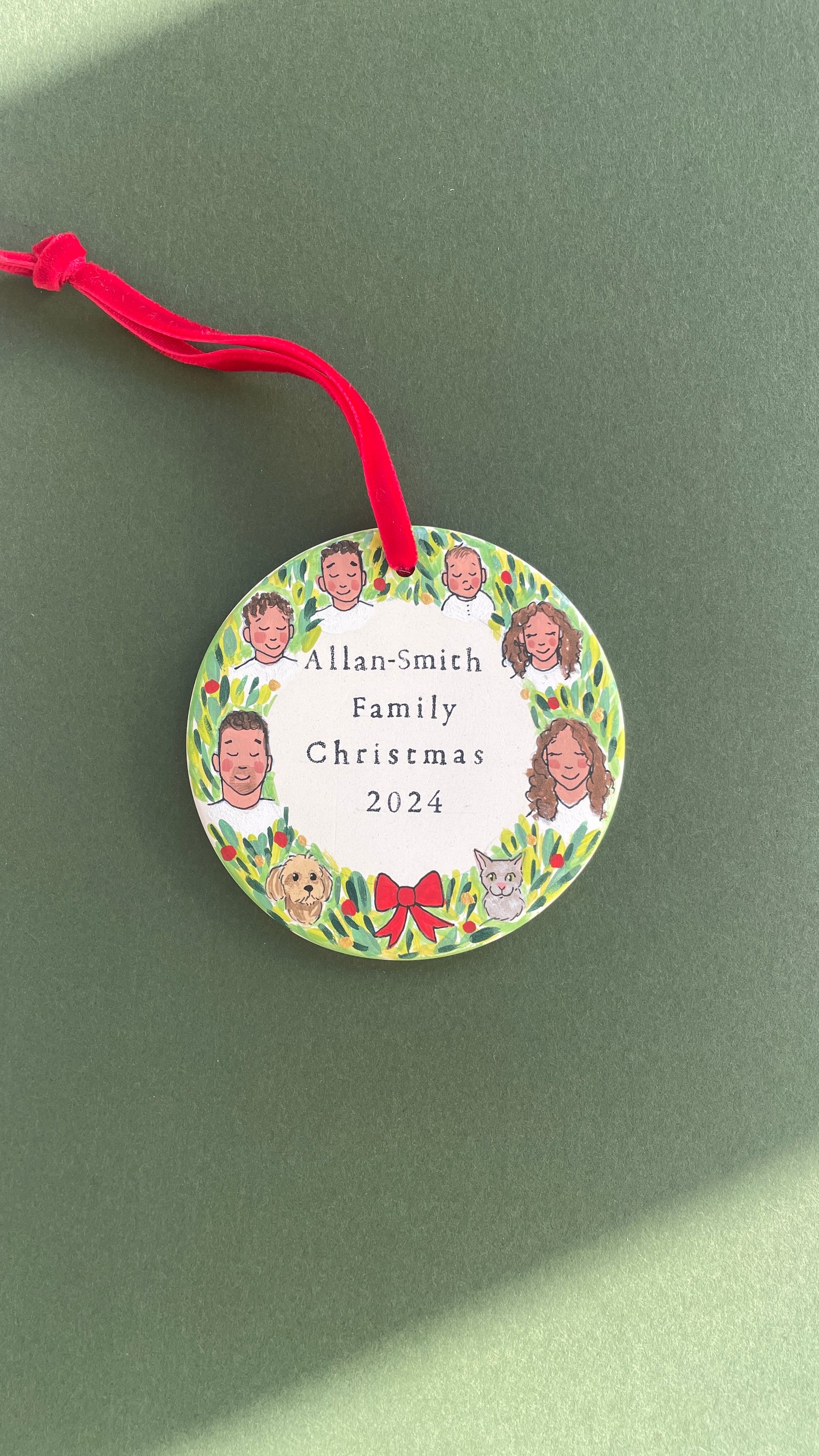 Family Portrait Flat Bauble