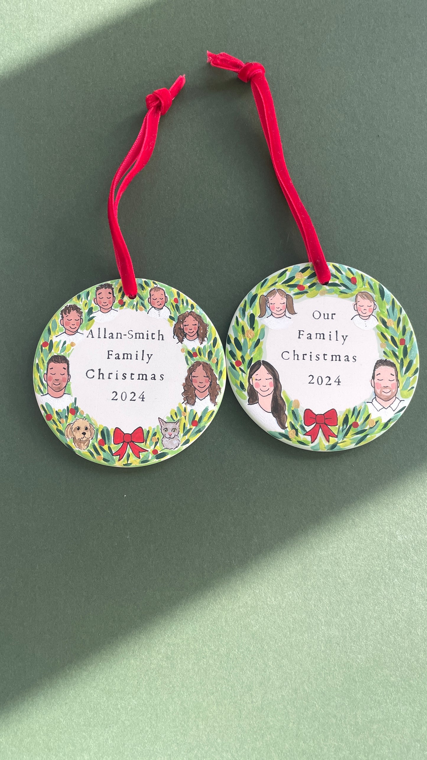 Family Portrait Flat Bauble