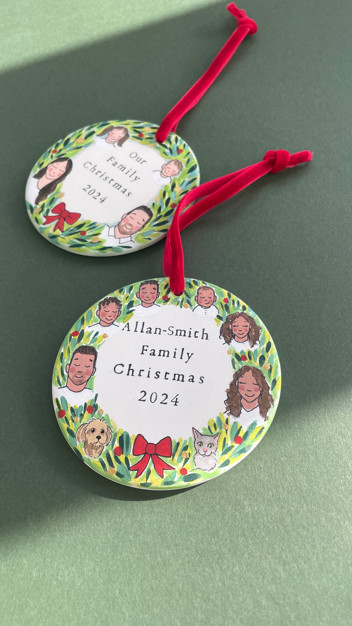 Family Portrait Flat Bauble