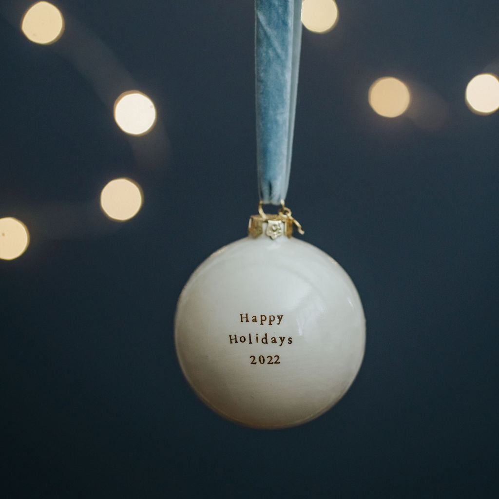 Baby's Christmas Bauble Polar Bear Pink