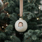 Neutral Portrait Christmas Bauble for One