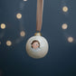 Neutral Portrait Christmas Bauble for One