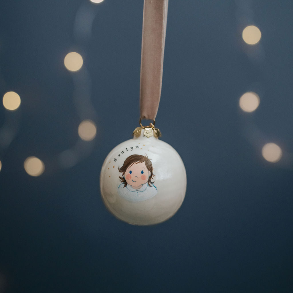 Child's Portrait Christmas Bauble