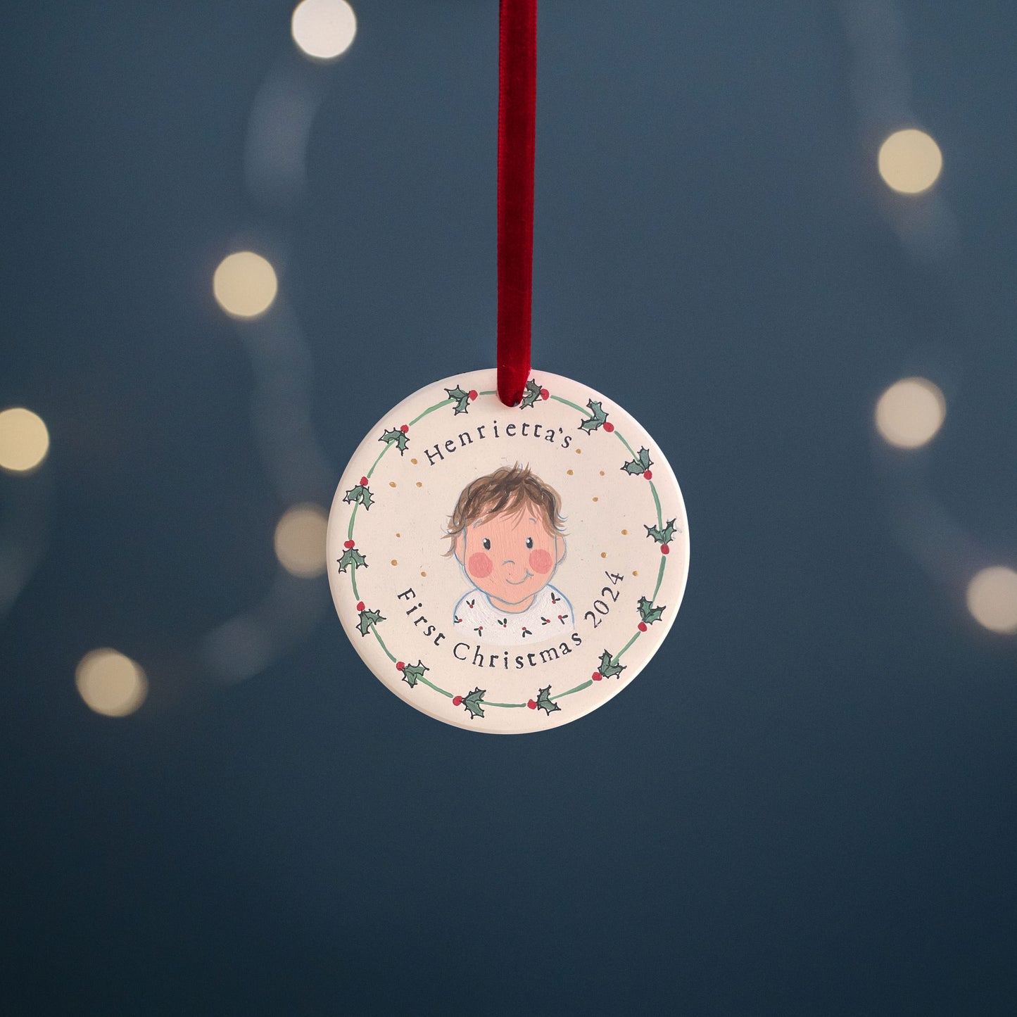 Baby's First Christmas Flat Bauble