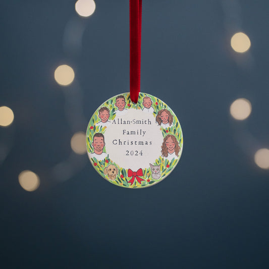 Family Portrait Flat Bauble