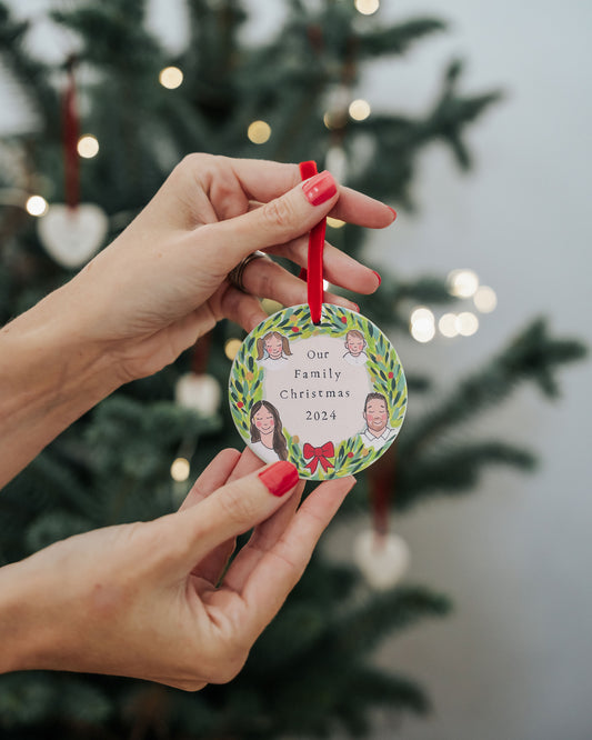 Family Portrait Flat Bauble