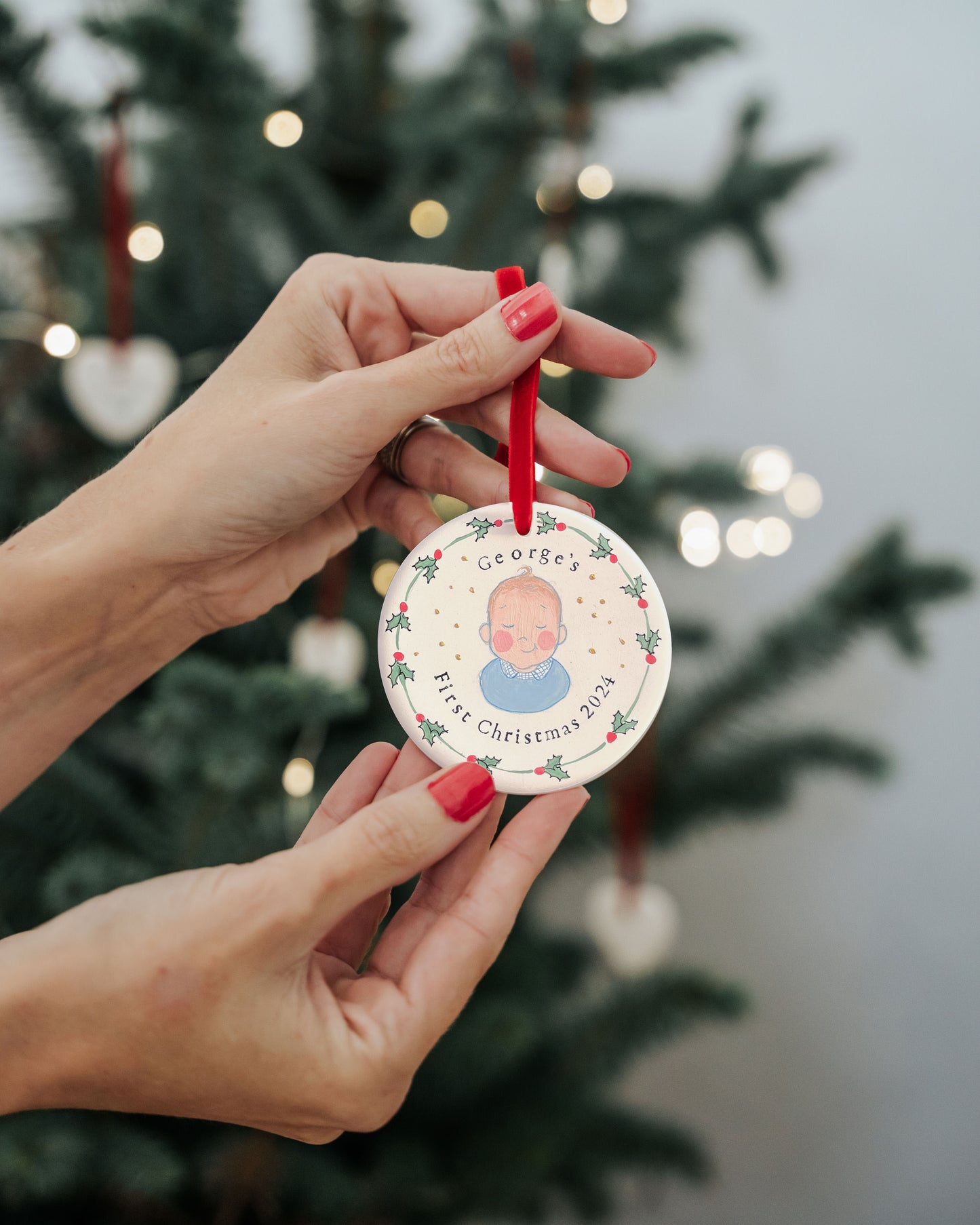 Baby's First Christmas Flat Bauble