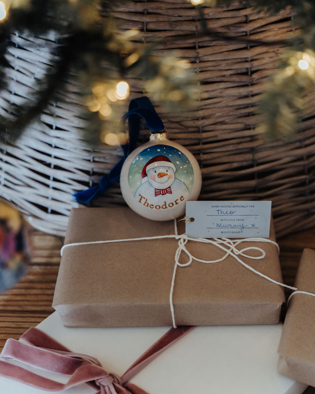 Personalised Christmas Bauble Snowman