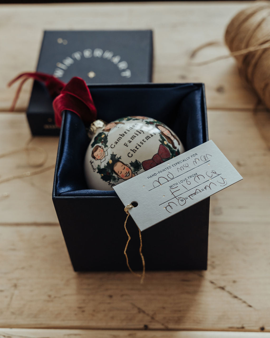 Wreath Family Portrait Christmas Bauble