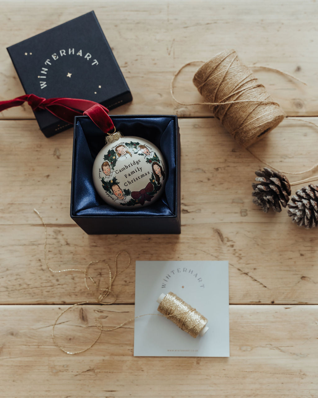 Family Portrait Christmas Bauble