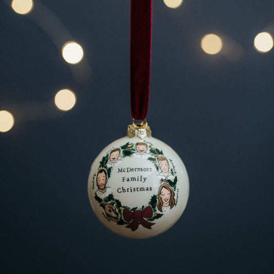 Family Portrait Christmas Bauble