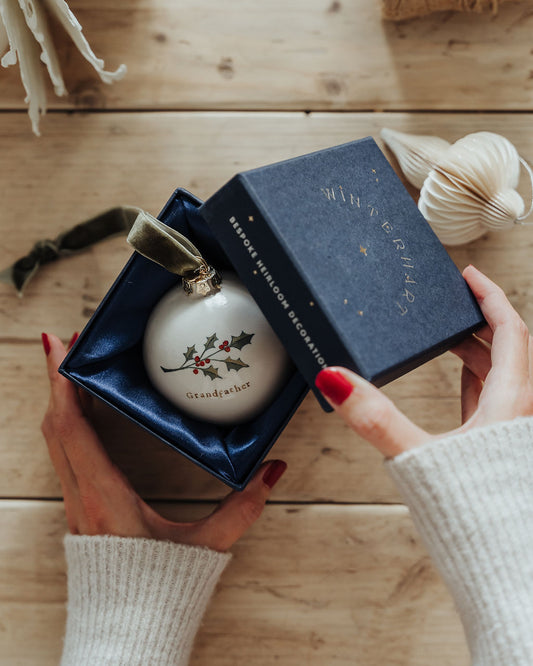 Holly & Berries Christmas Bauble
