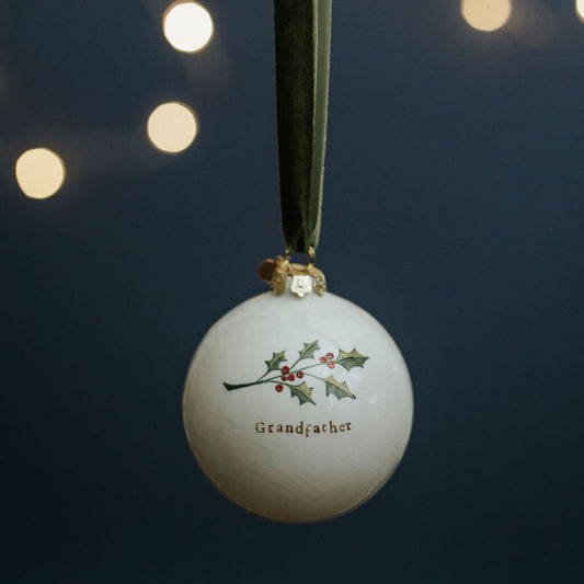 Grandparent Christmas Bauble Holly