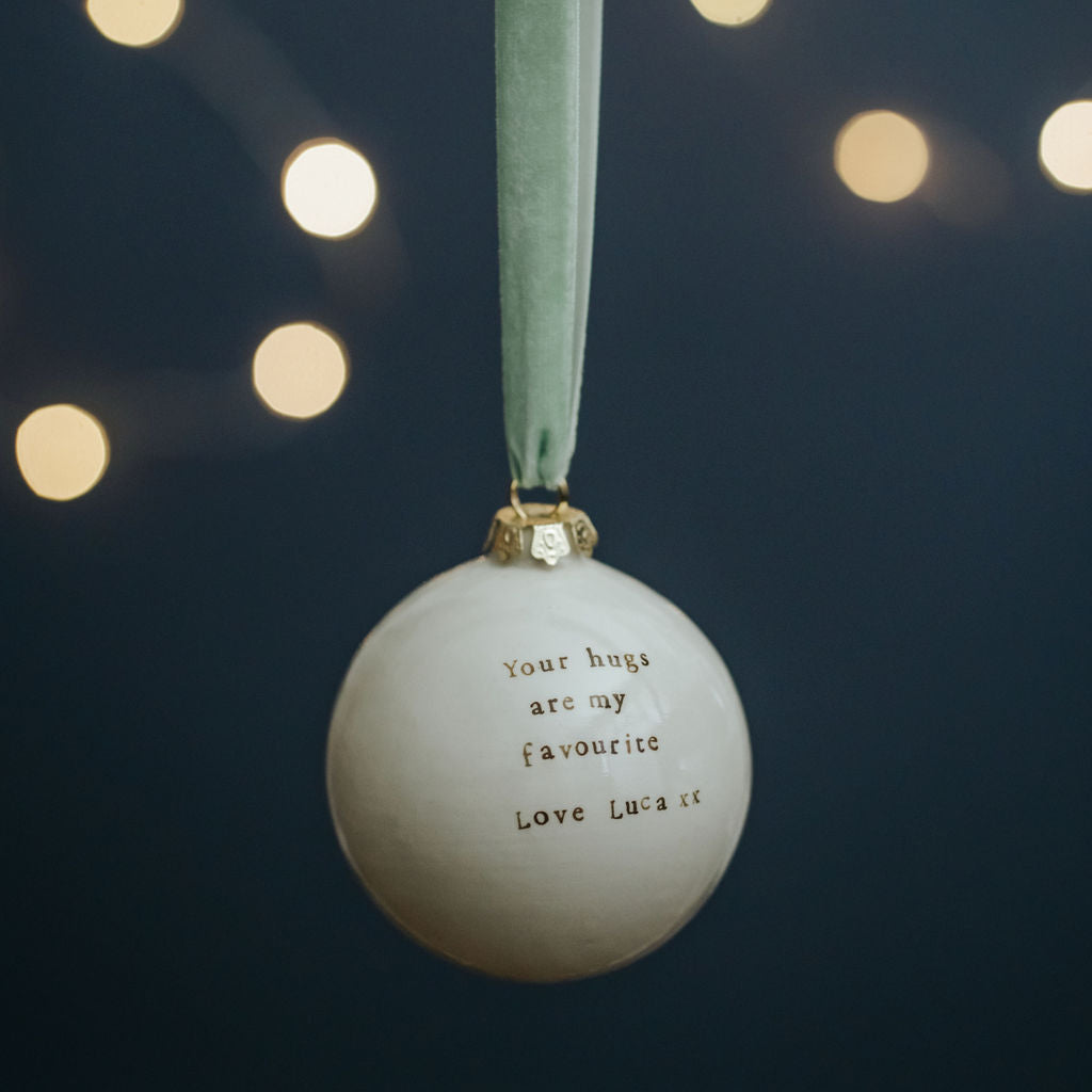 Personalised Christmas Bauble Mistletoe