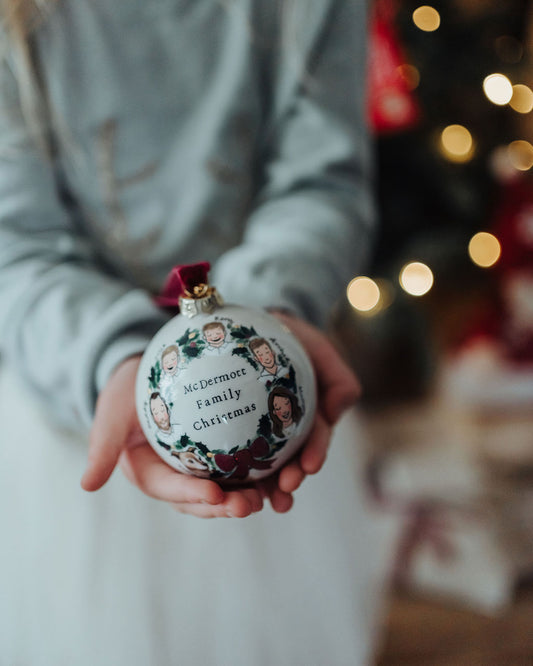 Family Portrait Christmas Bauble