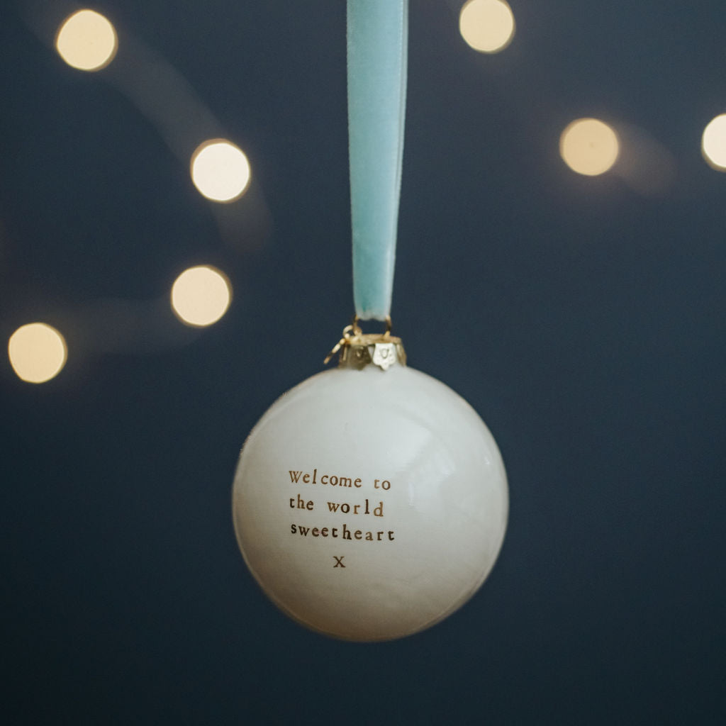 Baby's First Christmas Bauble Penguin Blue